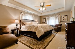 main level master bedroom with king bed